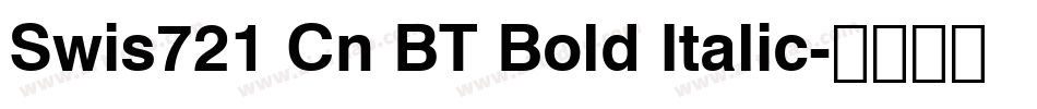 Swis721 Cn BT Bold Italic字体转换